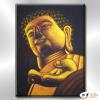 宗教肖像FR029 純手繪 油畫 直幅 金黃 暖色系 文化 吉祥 禪意 風水 命理 禮佛 修道 文藝品