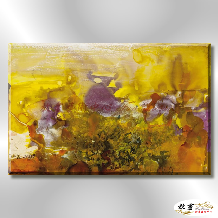 名家抽象A09 純手繪 油畫 橫幅 黃色 暖色系 無框畫 名畫 色塊 現代抽象 近代名家 大師作品