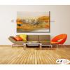 名家抽象A27 純手繪 油畫 橫幅 橙褐 中性色系 無框畫 名畫 線條 現代抽象 近代名家 客廳掛畫