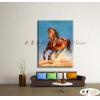 馬110 純手繪 油畫 直幅 褐咖 中性色系 動物 大自然 藝術畫 掛畫 生肖 客廳 裝潢 室內設計