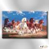 馬115 純手繪 油畫 橫幅 褐咖 中性色系 動物 大自然 藝術畫 掛畫 生肖 客廳 裝潢 室內設計