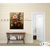 古典花卉168 純手繪 油畫 直幅 多彩 中性色系 寫實 掛畫 無框畫 民宿 室內設計 居家佈置