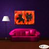 印象派花卉205 純手繪 油畫 橫幅 紅橙 暖色系 印象 掛畫 無框畫 民宿 室內設計 居家佈置