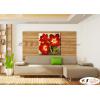 印象派花卉206 純手繪 油畫 方形 紅橙 暖色系 印象 掛畫 無框畫 民宿 室內設計 居家佈置