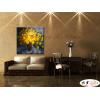 印象派花卉224 純手繪 油畫 方形 黃褐 暖色系 印象 掛畫 無框畫 民宿 室內設計 居家佈置