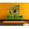 印象向日葵257 純手繪 油畫 橫幅 黃色 暖色系 印象 掛畫 無框畫 民宿 室內設計 居家佈置