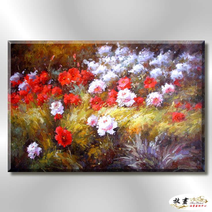 印象派花卉270 純手繪 油畫 橫幅 紅褐 暖色系 印象 掛畫 無框畫 民宿 室內設計 居家佈置
