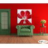 寫實花卉133 純手繪 油畫 方形 紅色 暖色系 寫實 掛畫 無框畫 民宿 室內設計 居家佈置 