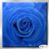 玫瑰250 純手繪 油畫 方形 藍色 冷色系 寫實 掛畫 無框畫 民宿 室內設計 居家佈置