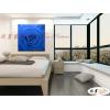 玫瑰250 純手繪 油畫 方形 藍色 冷色系 寫實 掛畫 無框畫 民宿 室內設計 居家佈置