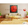 玫瑰252 純手繪 油畫 方形 紅色 暖色系 寫實 掛畫 無框畫 民宿 室內設計 居家佈置 