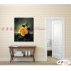 玫瑰268 純手繪 油畫 直幅 黃黑 中性色系 寫實 掛畫 無框畫 民宿 室內設計 居家佈置