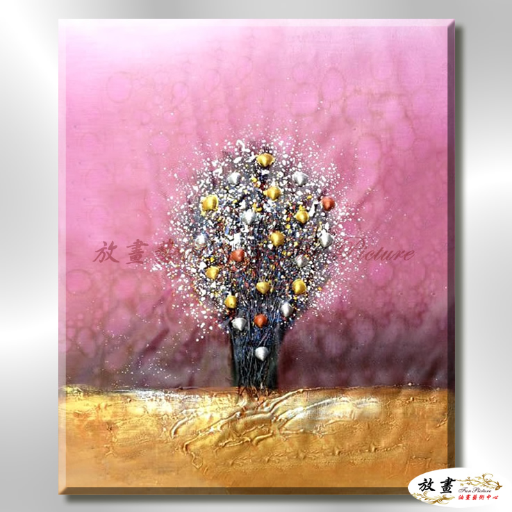 裝飾花卉C65 純手繪 油畫 直幅 紫色 冷色系 掛畫 招財 風水 裝修 無框畫 玄關 室內設計