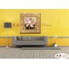 裝飾花卉C102 純手繪 油畫 方形 粉紅褐 暖色系 掛畫 招財 風水 裝修 無框畫 玄關 室內設計