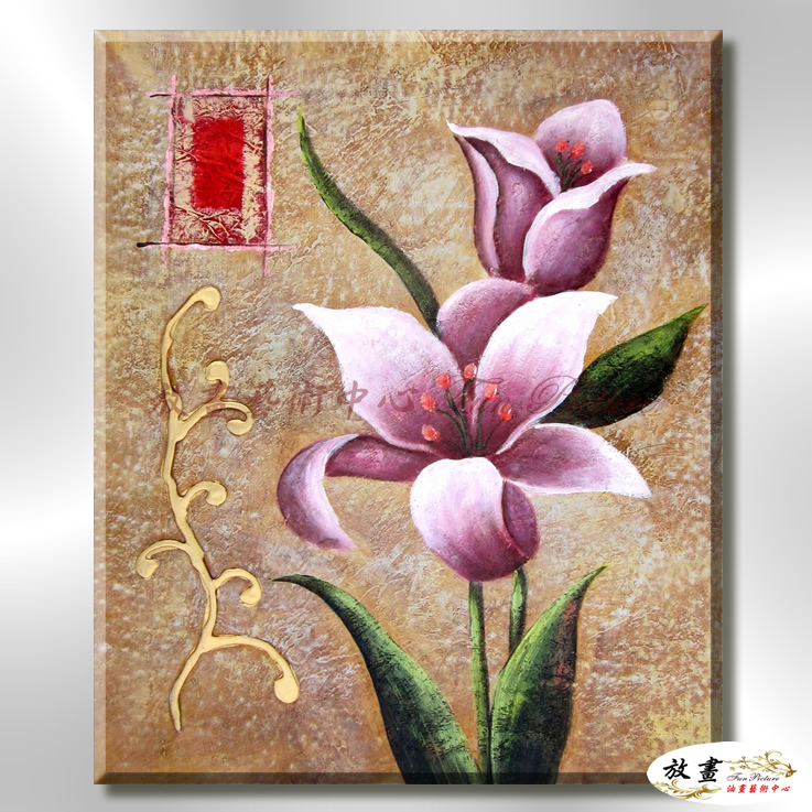 裝飾花卉C114 純手繪 油畫 直幅 紫咖 中性色系 掛畫 招財 風水 裝修 無框畫 玄關 室內設計