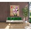 裝飾花卉C114 純手繪 油畫 直幅 紫咖 中性色系 掛畫 招財 風水 裝修 無框畫 玄關 室內設計