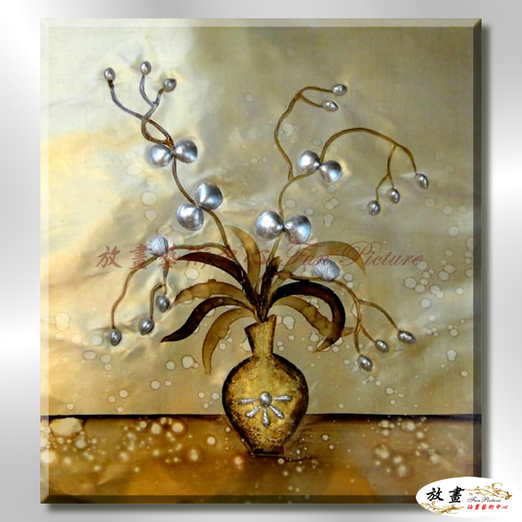 裝飾花卉C157 純手繪 油畫 直幅 褐咖 中性色系 掛畫 招財 風水 裝修 無框畫 玄關 室內設計