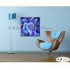 裝飾花卉C235 純手繪 油畫 方形 藍色 冷色系 掛畫 招財 風水 裝修 無框畫 玄關 室內設計