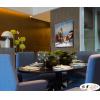 街景SV49 純手繪 油畫 直幅 藍褐 中性色系 都會 城市 歐美 無框 民宿 餐廳 裝潢 室內設計