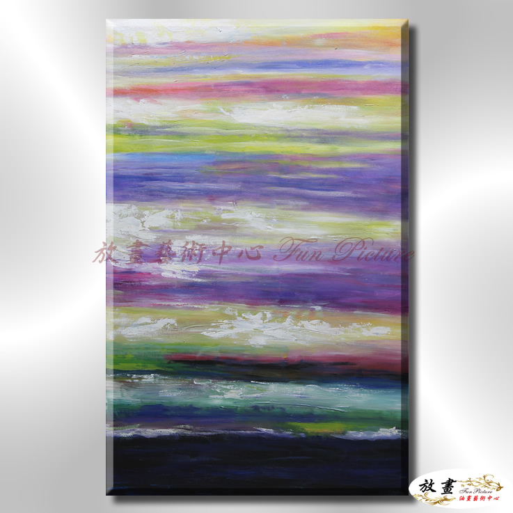 純抽象B013A 純手繪 油畫 直幅 紫灰 中性色系 層色 畫飾 無框畫 民宿 餐廳 裝潢 實拍影片