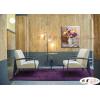 裝飾花卉NF090 純手繪 油畫 直幅 黃紫 中性色系 掛畫 畫飾 無框畫 民宿 餐廳 裝潢 室內設計