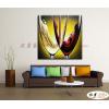 酒杯NF108 純手繪 油畫 方形 紅黃 暖色系 抽象 掛畫 無框畫 民宿 餐廳 裝潢 室內設計