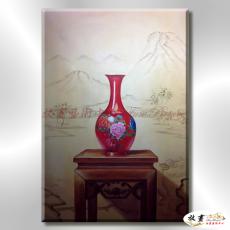瓷器ST35 純手繪 油畫 直幅 紅咖 暖色系 裝飾 畫飾 無框畫 寫實 靜物 餐廳 裝潢 室內設計