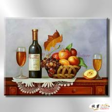 蘋果ST165 純手繪 油畫 橫幅 橙褐 暖色系 無框畫 圓圓滿滿 平安大吉 鴻運當頭 餐廳