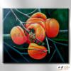 柿子ST157 純手繪 油畫 橫幅 紅橙 暖色系 無框畫 事事圓滿 好事連連 鴻運當頭 餐廳