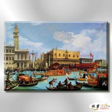 地中海風景De127 純手繪 油畫 橫幅 褐藍 中性色系 浪漫 歐式 咖啡廳 民宿 餐廳 海岸線 藝術品