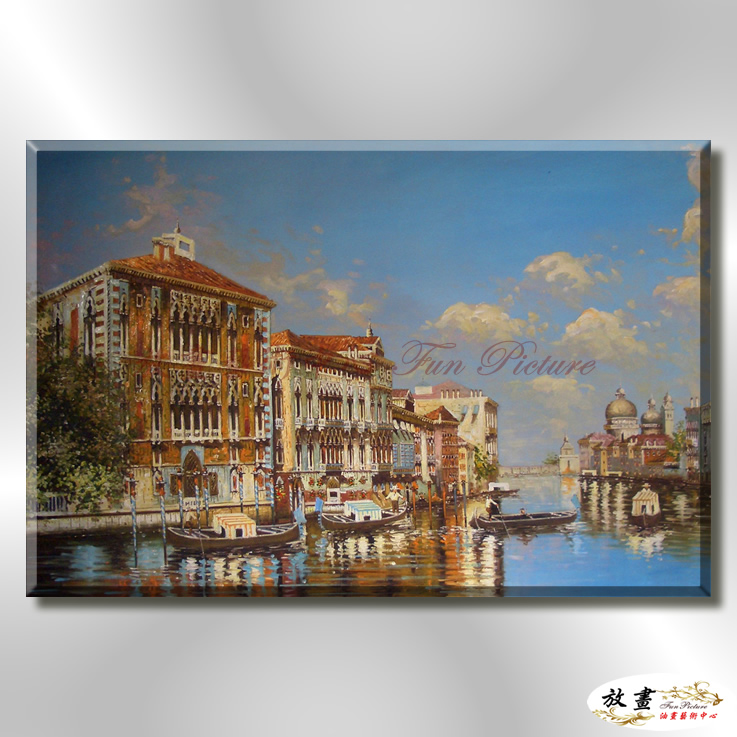 地中海風景De124 純手繪 油畫 橫幅 褐藍 中性色系 浪漫 歐式 咖啡廳 民宿 餐廳 海岸線 藝術品