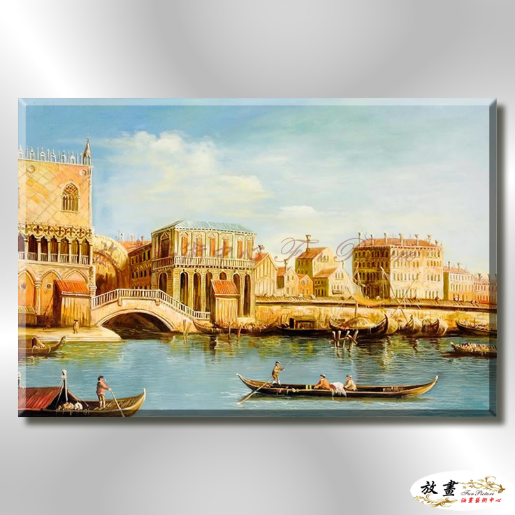 地中海風景De126 純手繪 油畫 橫幅 褐藍 中性色系 浪漫 歐式 咖啡廳 民宿 餐廳 海岸線 藝術品