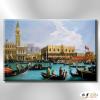 地中海風景De128 純手繪 油畫 橫幅 褐藍 中性色系 浪漫 歐式 咖啡廳 民宿 餐廳 海岸線 藝術品