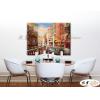 地中海風景De152 純手繪 油畫 橫幅 褐色 中性色系 浪漫 歐式 咖啡廳 民宿 餐廳 海岸線 藝術品