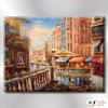 地中海風景De152 純手繪 油畫 橫幅 褐色 中性色系 浪漫 歐式 咖啡廳 民宿 餐廳 海岸線 藝術品