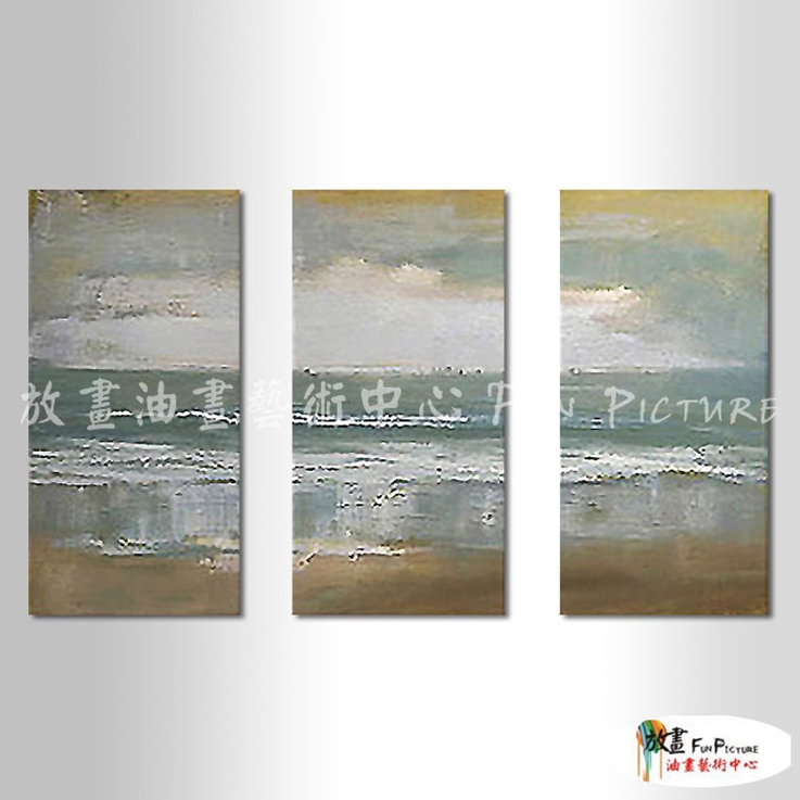 3拼抽象B404 純手繪 油畫 直幅*3 灰色 中性色系 層色 藝術品 裝飾 無框畫 民宿 餐廳 室內設計