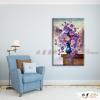 紫羅蘭320 純手繪 油畫 直幅 藍紫 冷色系 寫實 掛畫 無框畫 民宿 室內設計 居家佈置