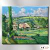 Les Pâtis 的風景M45 高仿臨摹名畫 印象派 油畫 橫幅 藍綠 冷色系 無框畫 民宿 飯店 實拍影片